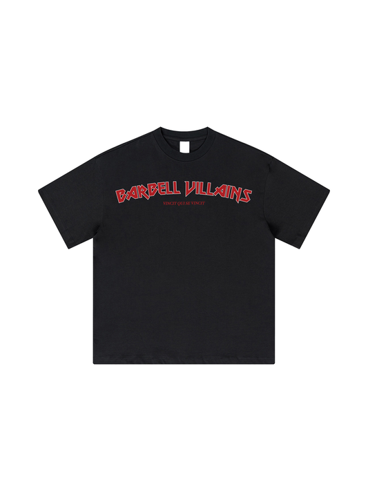HEAVYWEIGHT "VINCIT QUI SE VINCIT" T-SHIRT - BLACK / RED