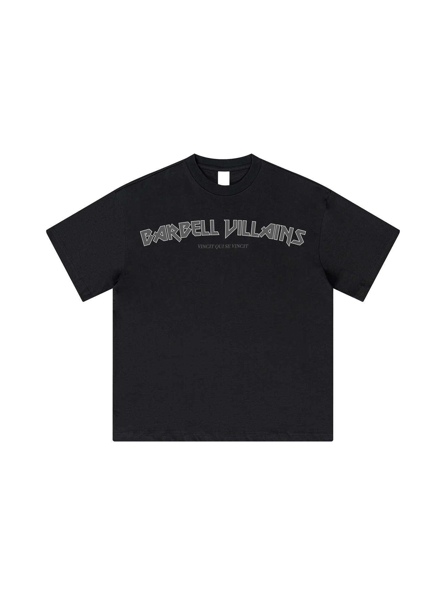 HEAVYWEIGHT "VINCIT QUI SE VINCIT" T-SHIRT - BLACK / GRAY
