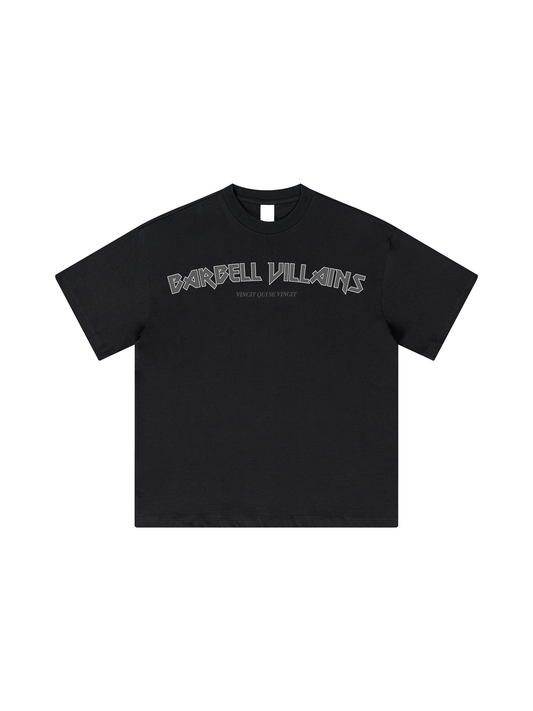 HEAVYWEIGHT "VINCIT QUI SE VINCIT" T-SHIRT - BLACK / GRAY